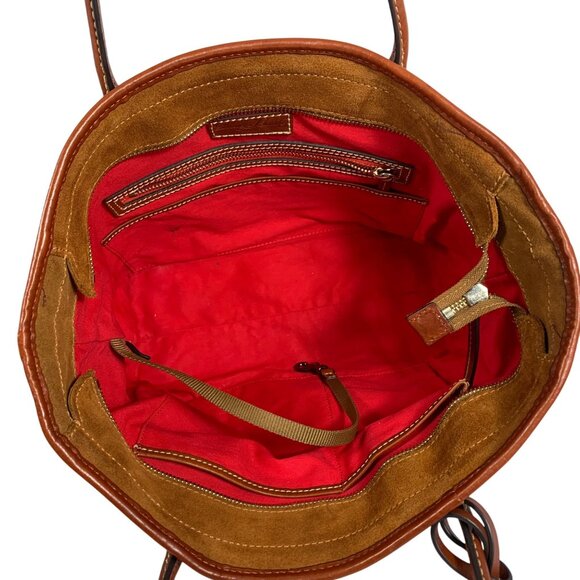 DOONEY BOURKE Burnt Orange Suede Tote w/ Charms/Fobs Style #: BSUED1521 - Picture 9 of 15